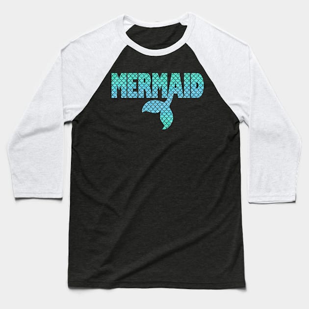 Colorful Mermaid! Baseball T-Shirt by DavesTees